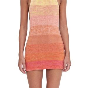 Colorful Knit Mini Dress